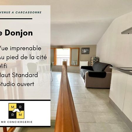 Le Donjon - Vue Cite Pied Cite Medievale Neuf Carcassonne Eksteriør billede